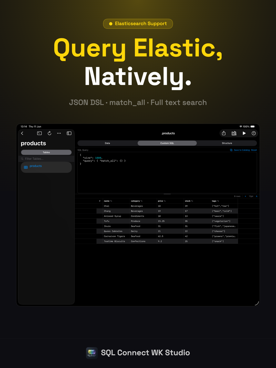 SQL Connect WK Studio — Obsługa Elasticsearch